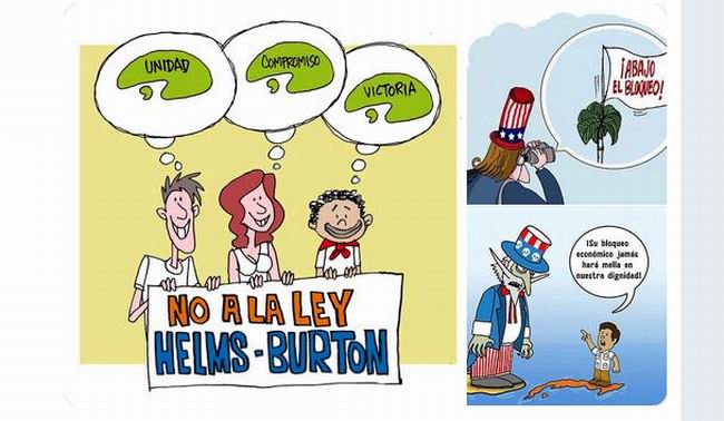 No Helms Burton collage